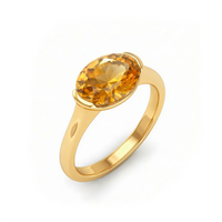 Anello Gazzola Gioielli Donna Amuleto in Oro rosa Quarzo AN-1229-72-2-9-13-CI-OV-N